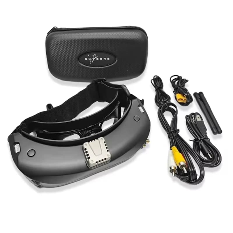 SKYZONE SKY04X PRO FPV Goggles OLED 5.8G 48CH Steadyview Receiver 1920X1080 HD DVR Head Tracker for RC Airplane Racing Drone - 1