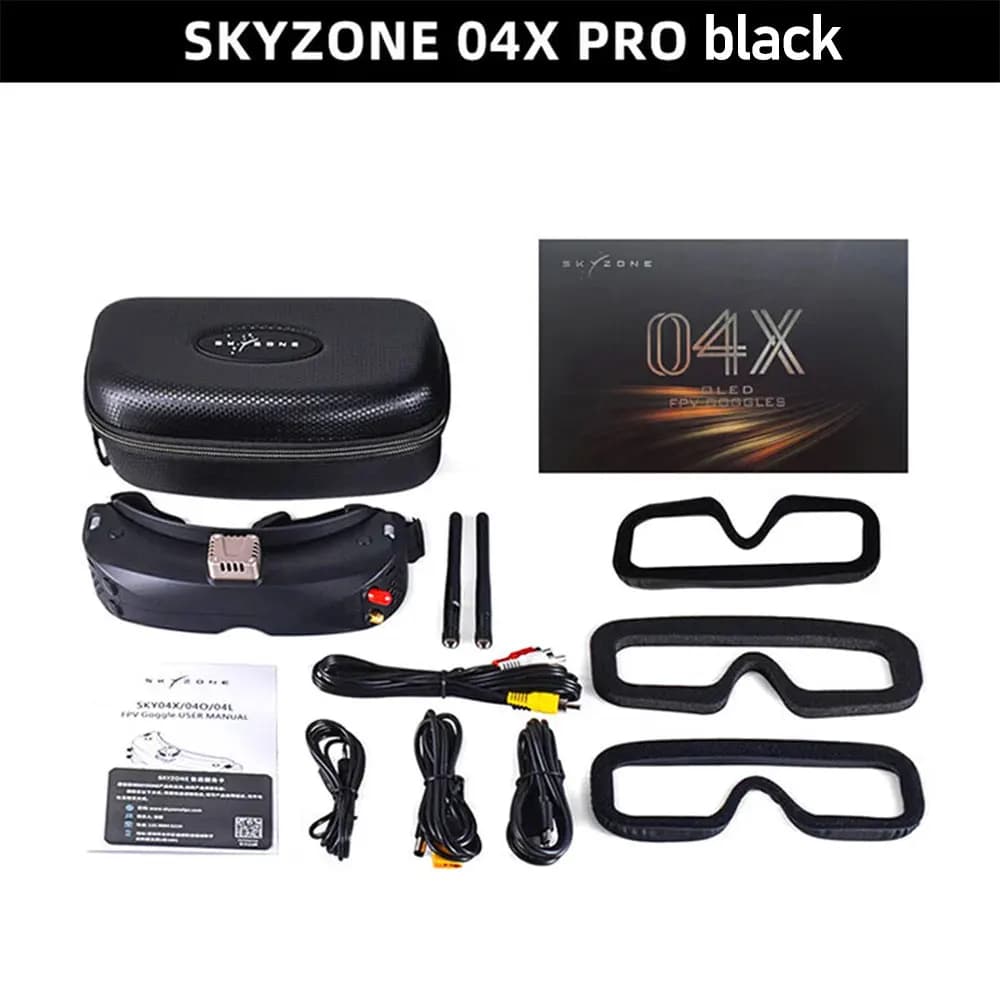 SKYZONE 04X PRO FPV Goggles 1920x1080 Full HD OLED Display with Head Tracker DVR Fan 5.8G 48CH Steadyview Receiver for FPV Drone - 1
