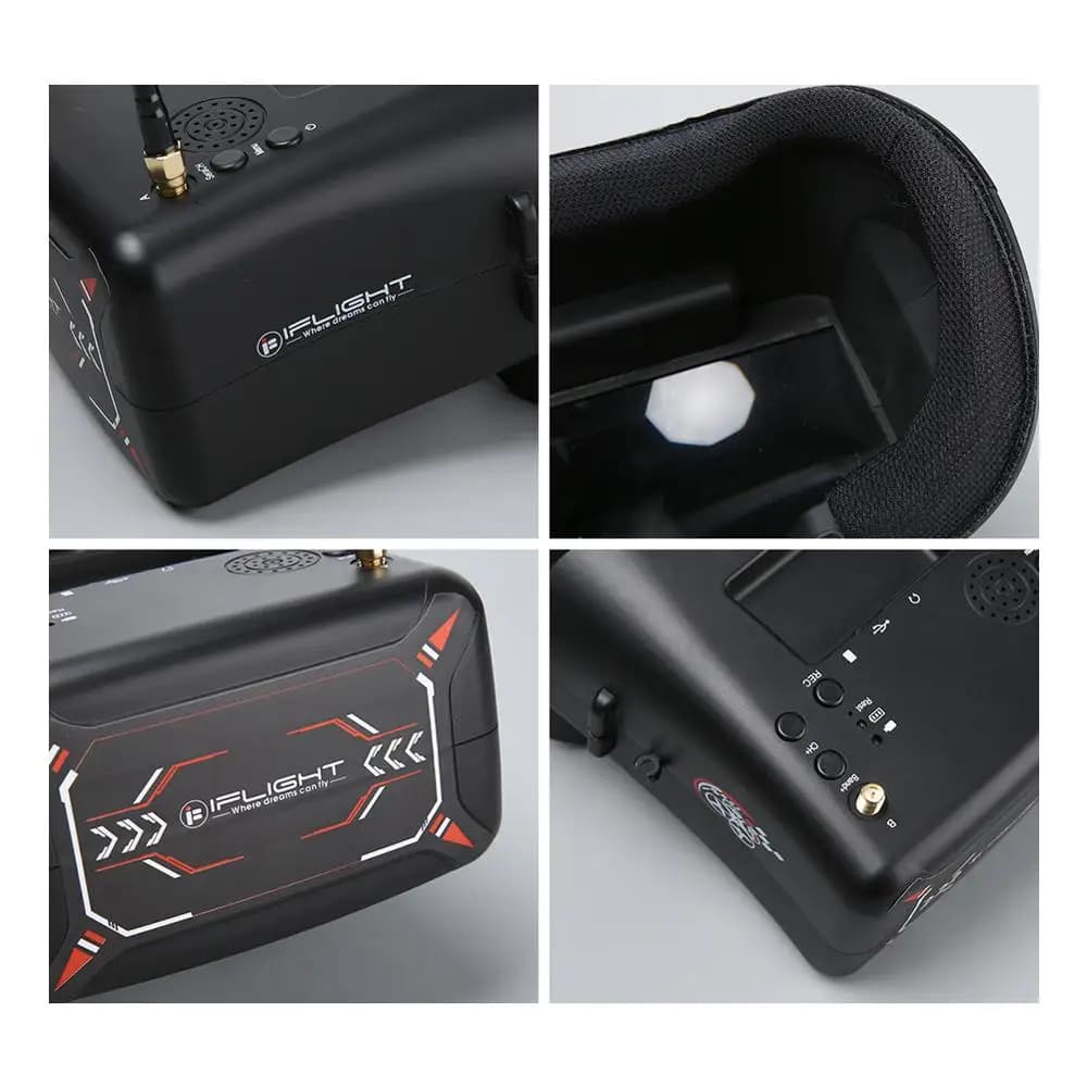 iFlight 4.3inch FPV Analog Goggles 40CH 5.8GHz with DVR Function Built-in 3.7V 5