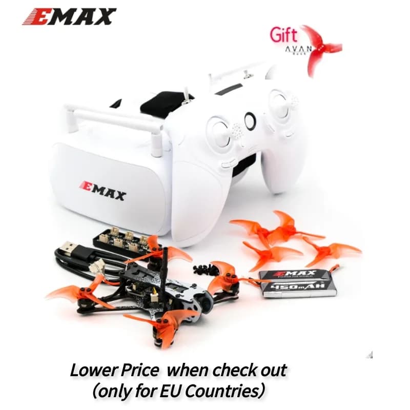 Emax Tinyhawk II 2 Freestyle RTF FPV Racing Drone Kit RunCam Nano2 37CH 25/100/200mW VTX 2S-FrSky Quadcopter With Goggle - 1
