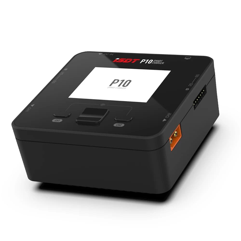 ISDT P10 250WX2 10AX2 DC Dual Channel Smart Charger for 1-6S Lipo Li-ion Life NiCd NiMH LiHV PB Battery