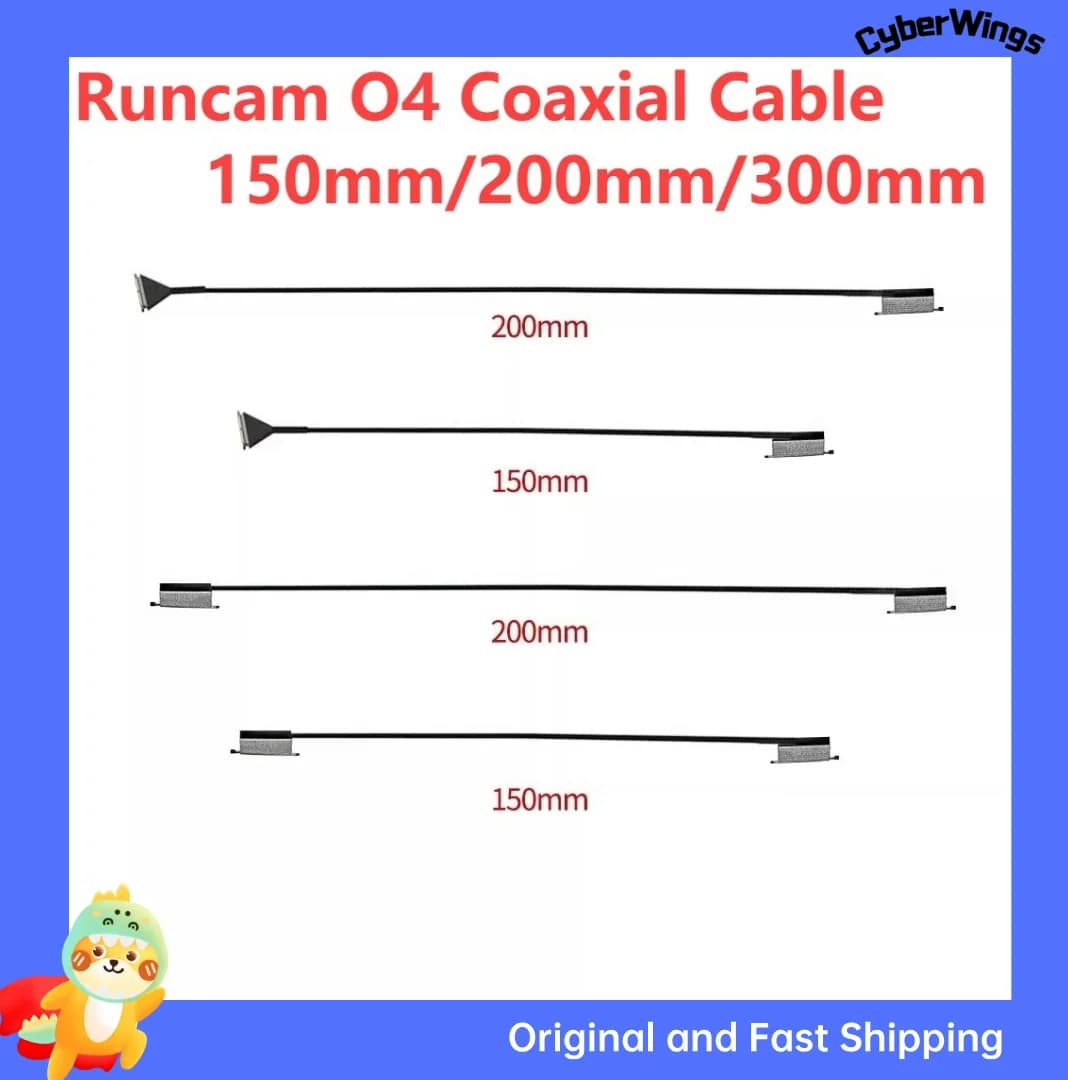 RunCam O4 Coaxial Cable 150/200/300mm for O4 Air Unit O4 Pro Air Unit FPV Drone parts - 1