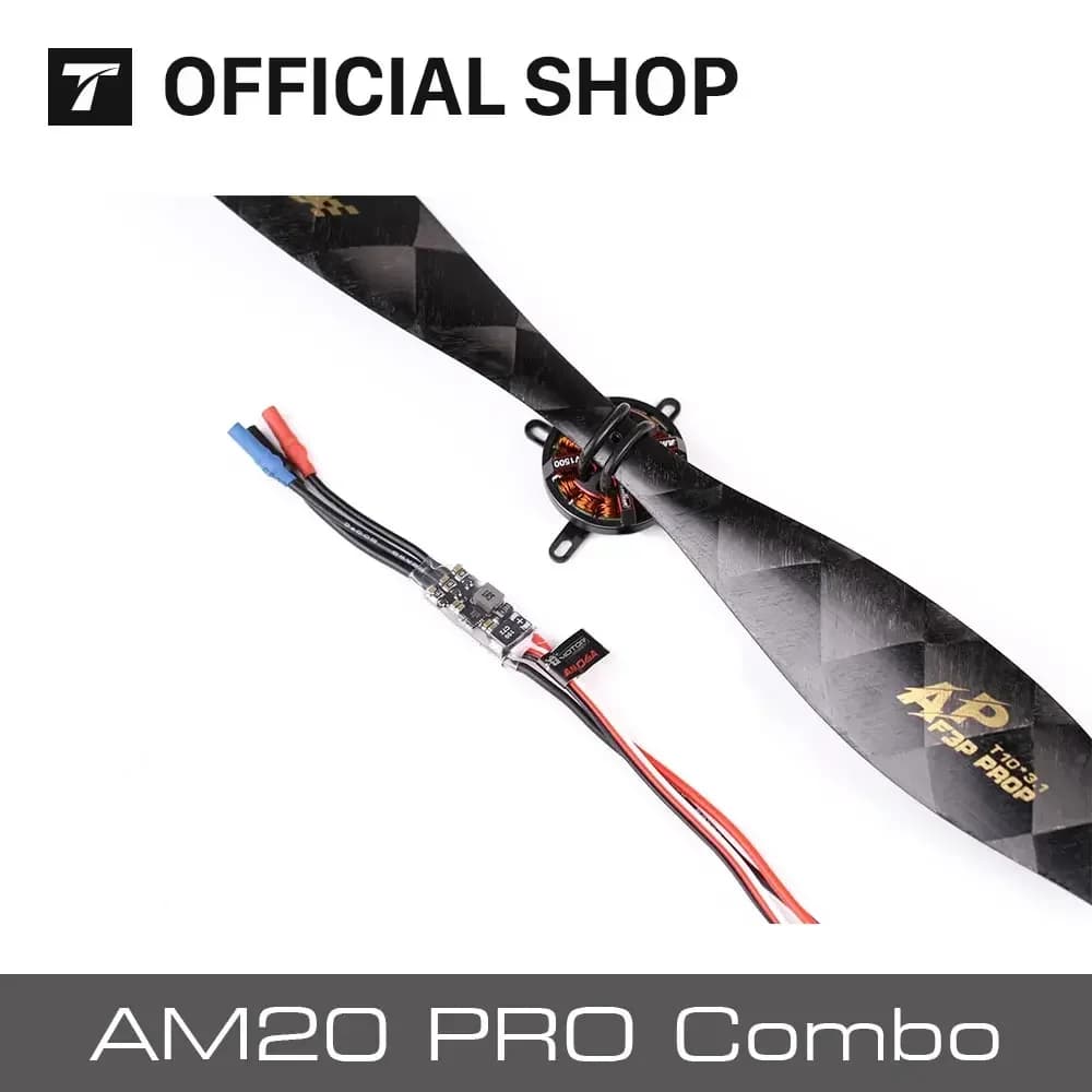 T-motor AM20 PRO Combo AM20 Pro Brushles Motor, AM06A ESC, T10x3.1 / FS10x3.1 Prop For F3P Indoor Drone - 1