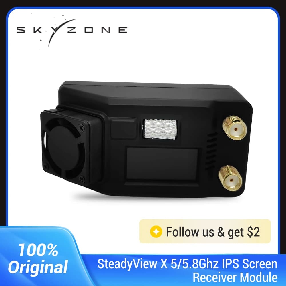 Skyzone SteadyView X 5.8Ghz IPS Screen Receiver Module Shuttle Wheel Control for SKY04X SKY04O COBRA Fatshark FPV Google - 1