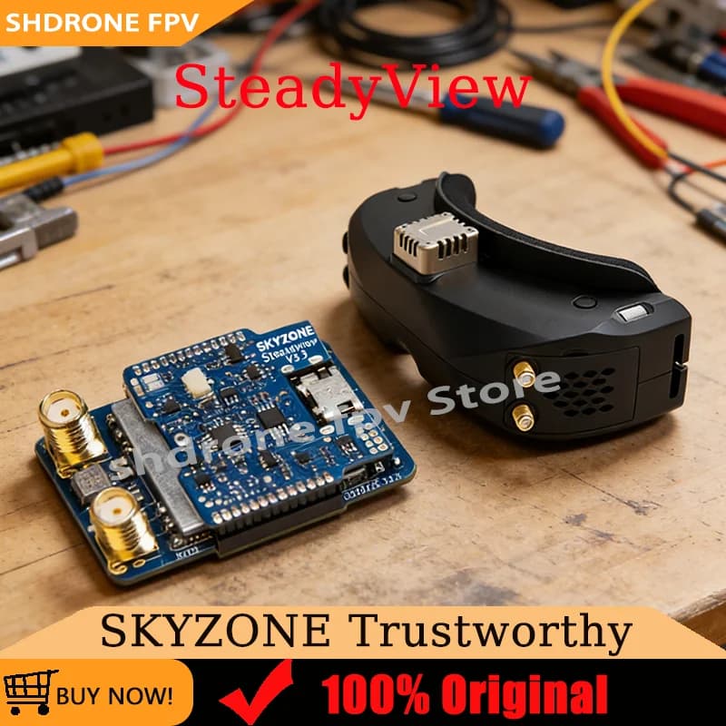 SKYZONE SteadyView/Rapidmix V3.3 Receiver | 5.8GHz Dual Antenna | Low Latency High Sensitivity for FPV Goggles Drone RC Parts - 1