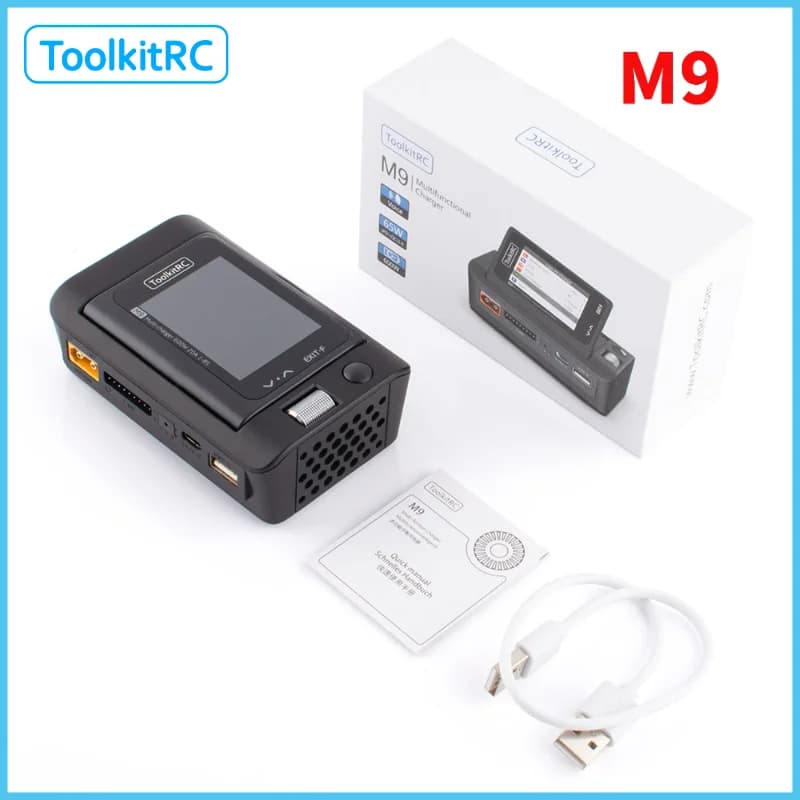 ToolkitRc M9 600W RC Model Balance Lipo LiFe Battery Charger 20A DC Smart Charger with Audio Function USB Fast Charing - 1