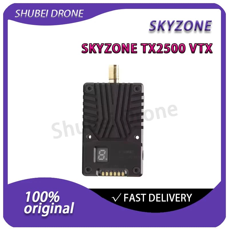 Original SKYZONE TX2500 4.9G/5.8G 2.5W VTX High Power Video Transmitter with CNC Case Cooling Fan SMA for FPV Long Range Drone