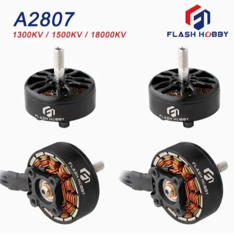 Flashhobby A2807 4S-6S Brushless Motor 1300KV/1500KV/1800KV for FPV Freestyle 7inch Long Range Drones DIY Parts - 1