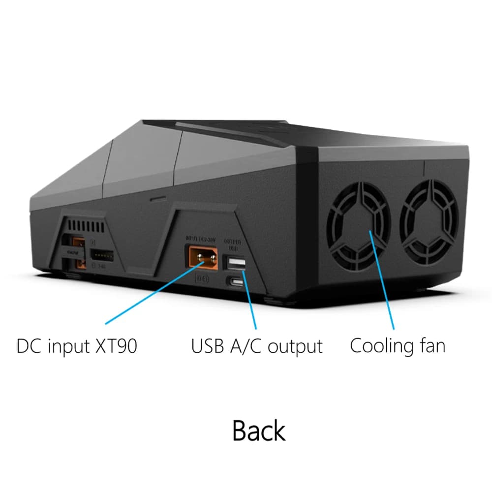 ToolkitRC Q6AC Charger AC 400W / DC 1000W 4CH output Built-in 65W USB Output 15W Wireless Charger for LiPo NiMH PB battery