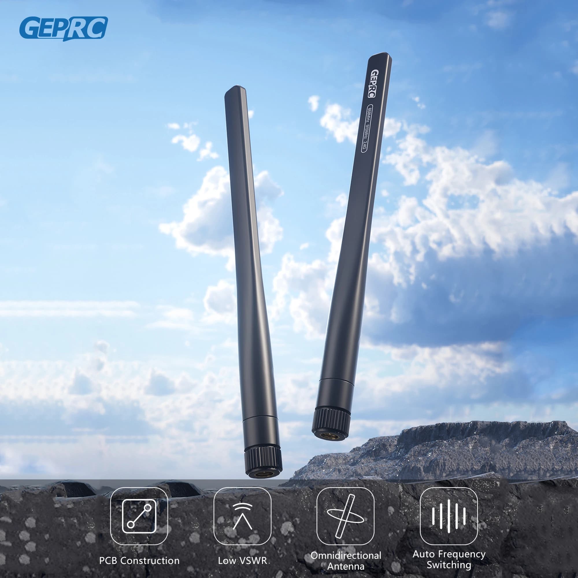 GEPRC 868MHz 915MHz 2.4G Tri-Band Stick Antenna High Frequency Long Range FPV RC Quadcopter Freestyle Drone DIY Parts 3