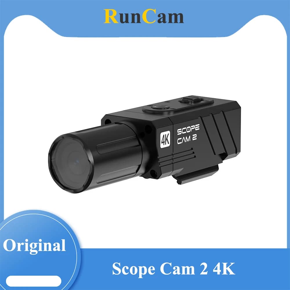 RunCam Scope Cam 2 4K Airsoft Camera IP64 WaterProof Paintball APP 1400mAh 128G Digital Zoom Customized Crosshairs Scopecam - 1