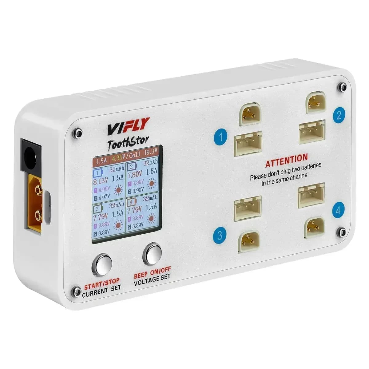 VIFLY ToothStor 4 Port 2S Balance Charger with Storage Mode - 1