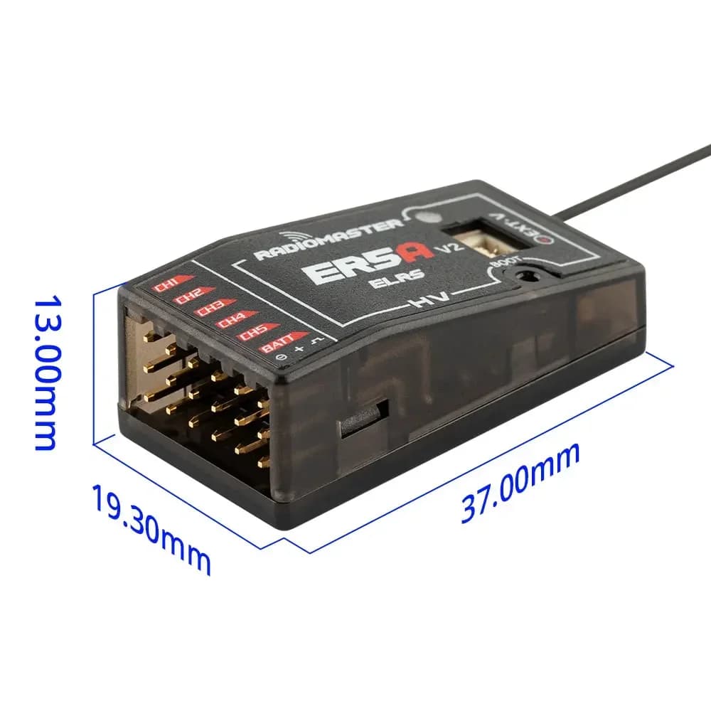 Radiomaster ER5A V2.0 5CH 2.4GH ExpressLRS External Antenna PWM Receiver For RC Car