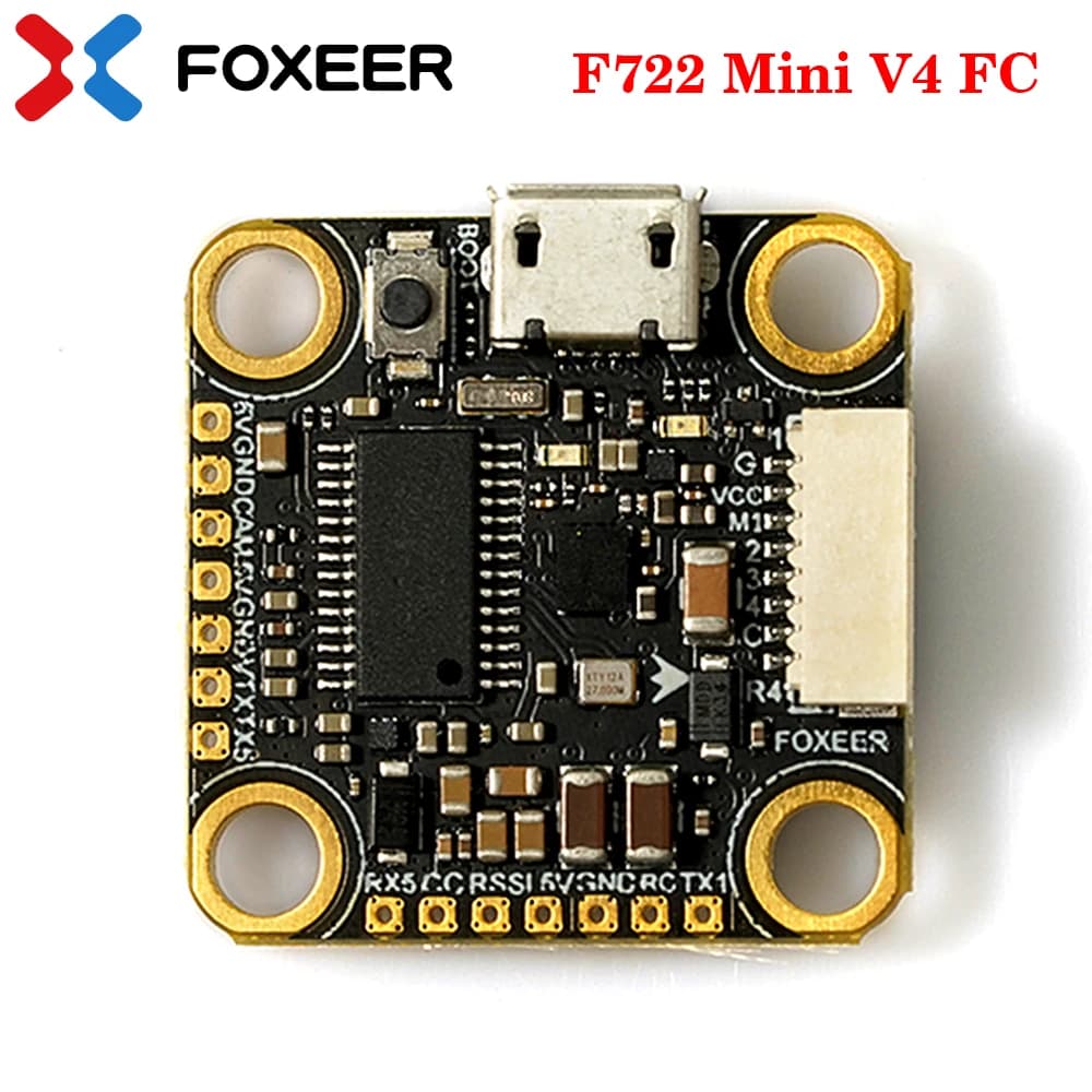 FOXEER F722 Mini V4 Flight Controller ICM42688 OSD Black Box 16M BEC DC5V/2.5A 2-6S Lipo for RC FPV Freestyle Drone
