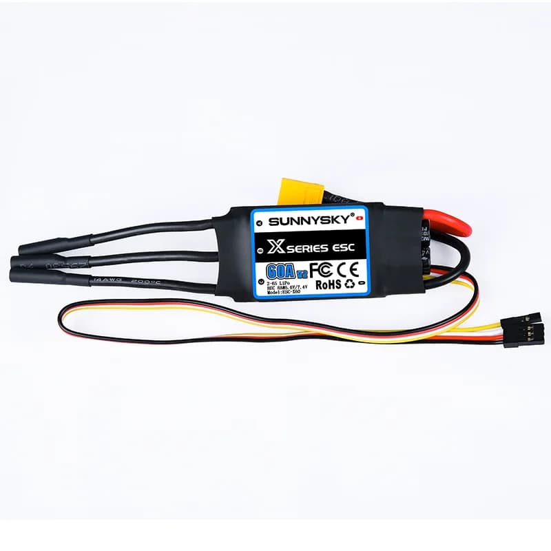 SUNNYSKY X Series ESC 60A 2-6S Brushless Speed controler With Ubec For RC Airplane 3D KT Aircraft Fixed Wing Culvert 4