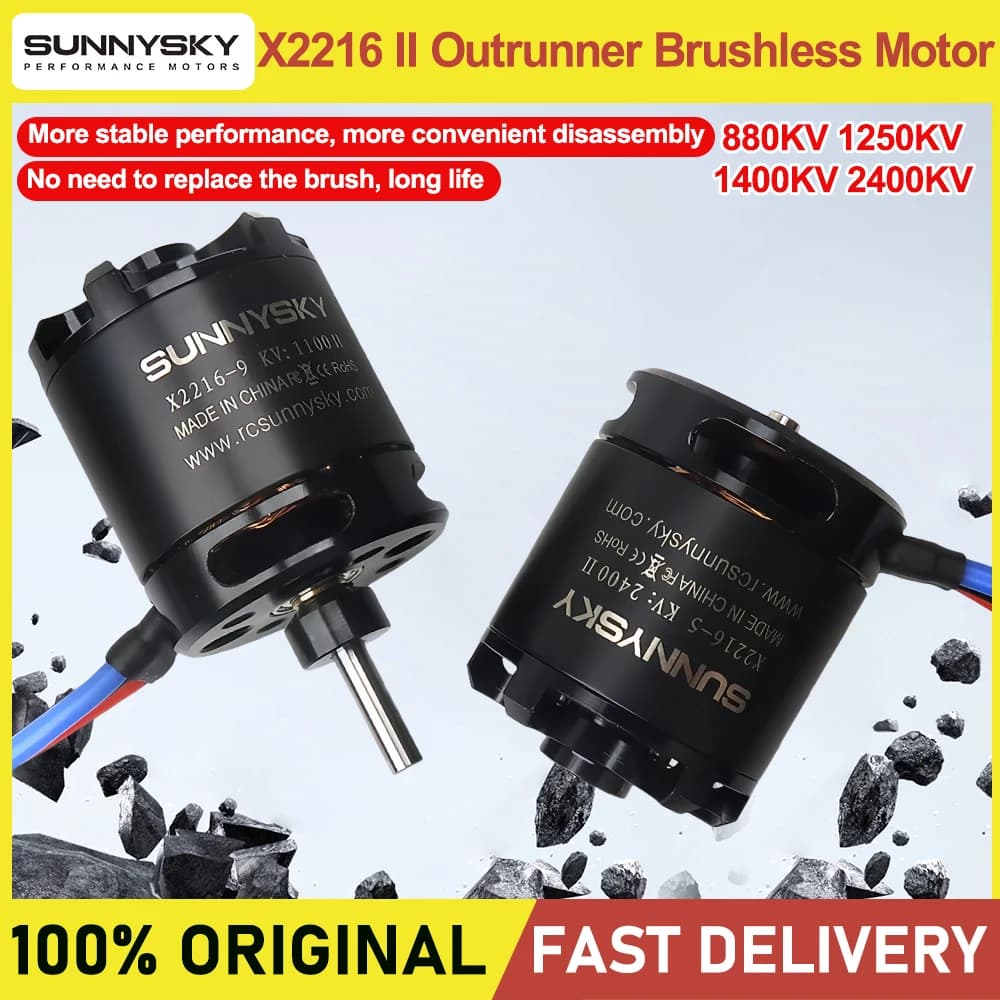 SunnySky X2216 2216 880KV 1250KV 1400KV 2400KV II Outrunner Brushless Motor For RC Models 3D Airplane Drone - 1