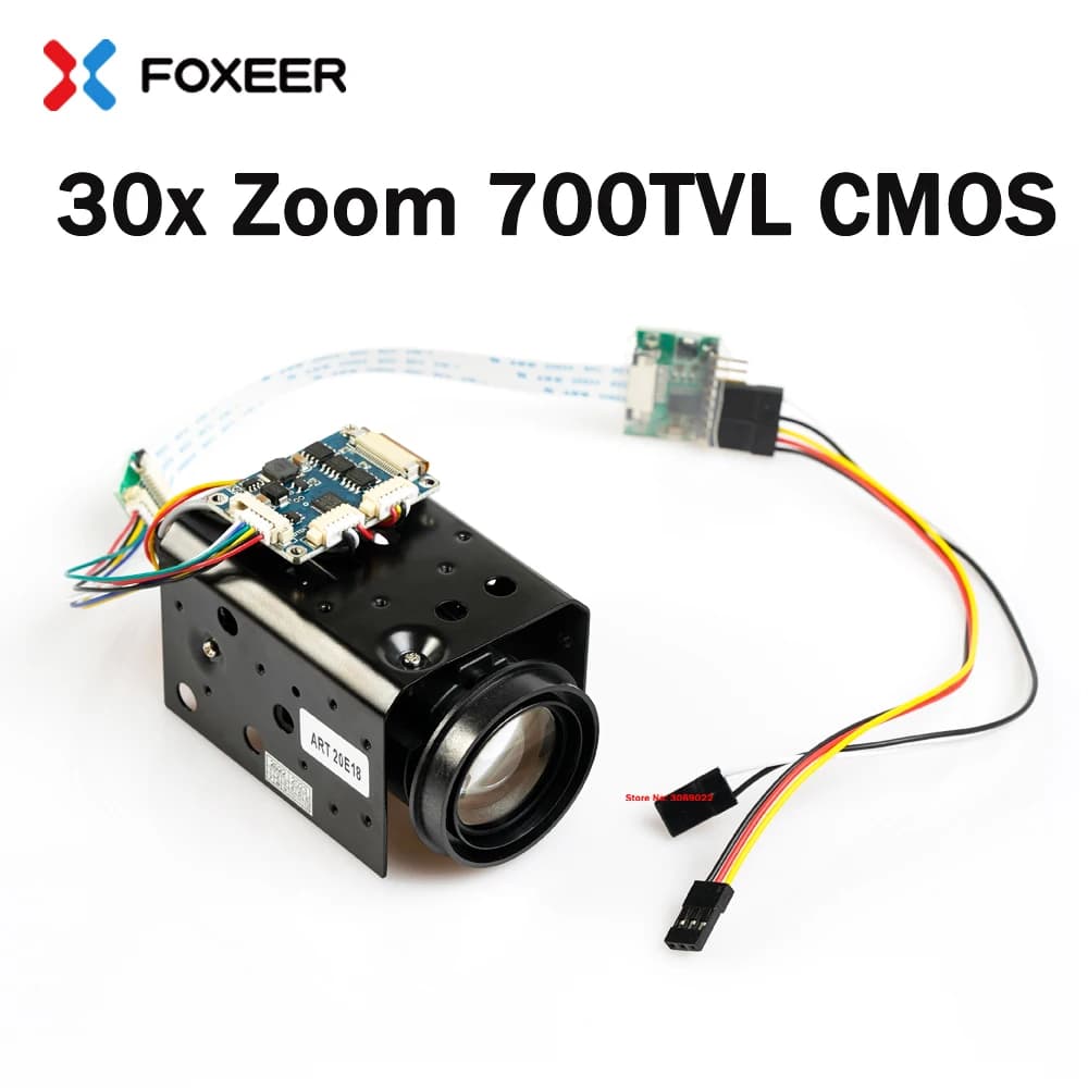Foxeer 30x Zoom 700TVL CMOS Camera PWM Controll AHD/CVI/CVBS 10x Zoom For RC Multirotor Airplane Fixed-Wing DIY Parts - 1