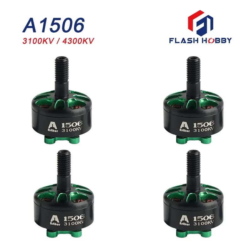 4Pcs/Lot FlashHobby Arthur Series A1506 1506 3100KV 4300KV  Brushless Motor Mini RC Motor For FPV Racing RC Multicopter Part - 1