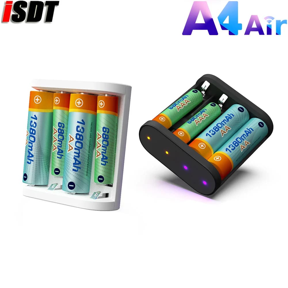 ISDT A4 Air 10W 1.5A DC Smart Battery Charger For AA AAA 10500 12500 NiMH NiCd Li-lon LiFePO4 Battery - 1