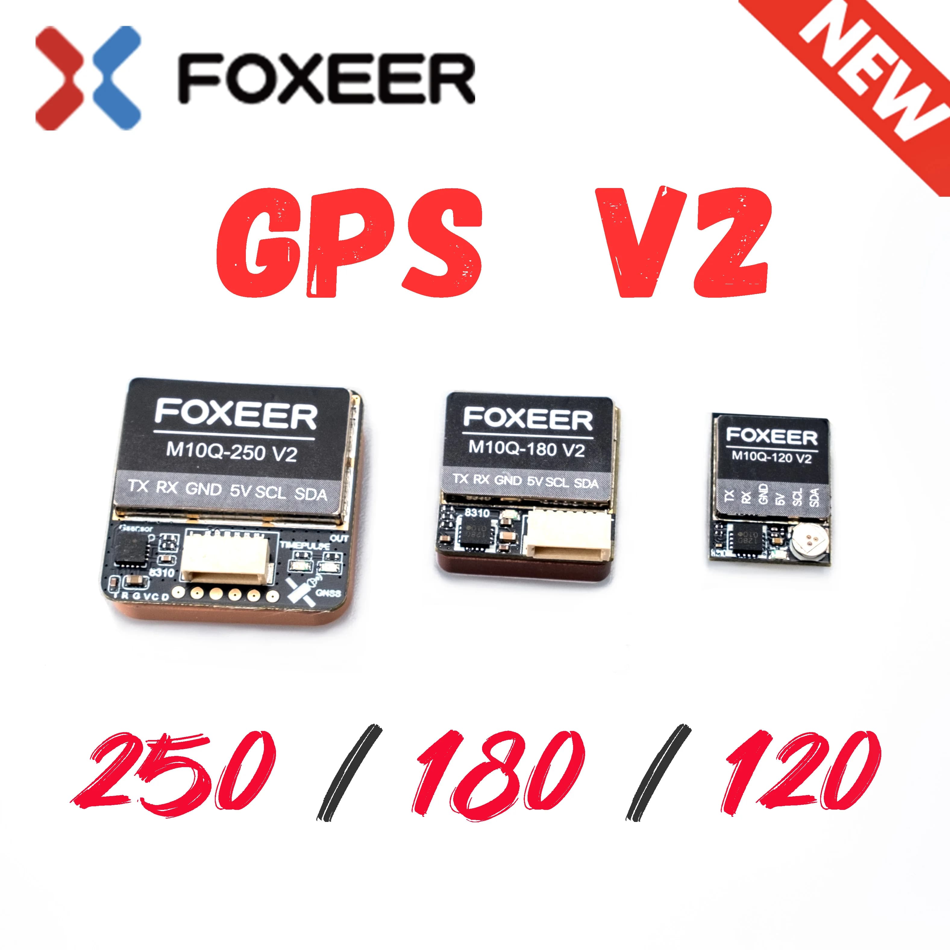 Foxeer M10Q-120 V2 / M10Q-180 V2 / M10Q-250 V2 M10 Dual Protocol GPS FPV Built-in QMC5883 Compass For FPV RC Airplane Drone - 1