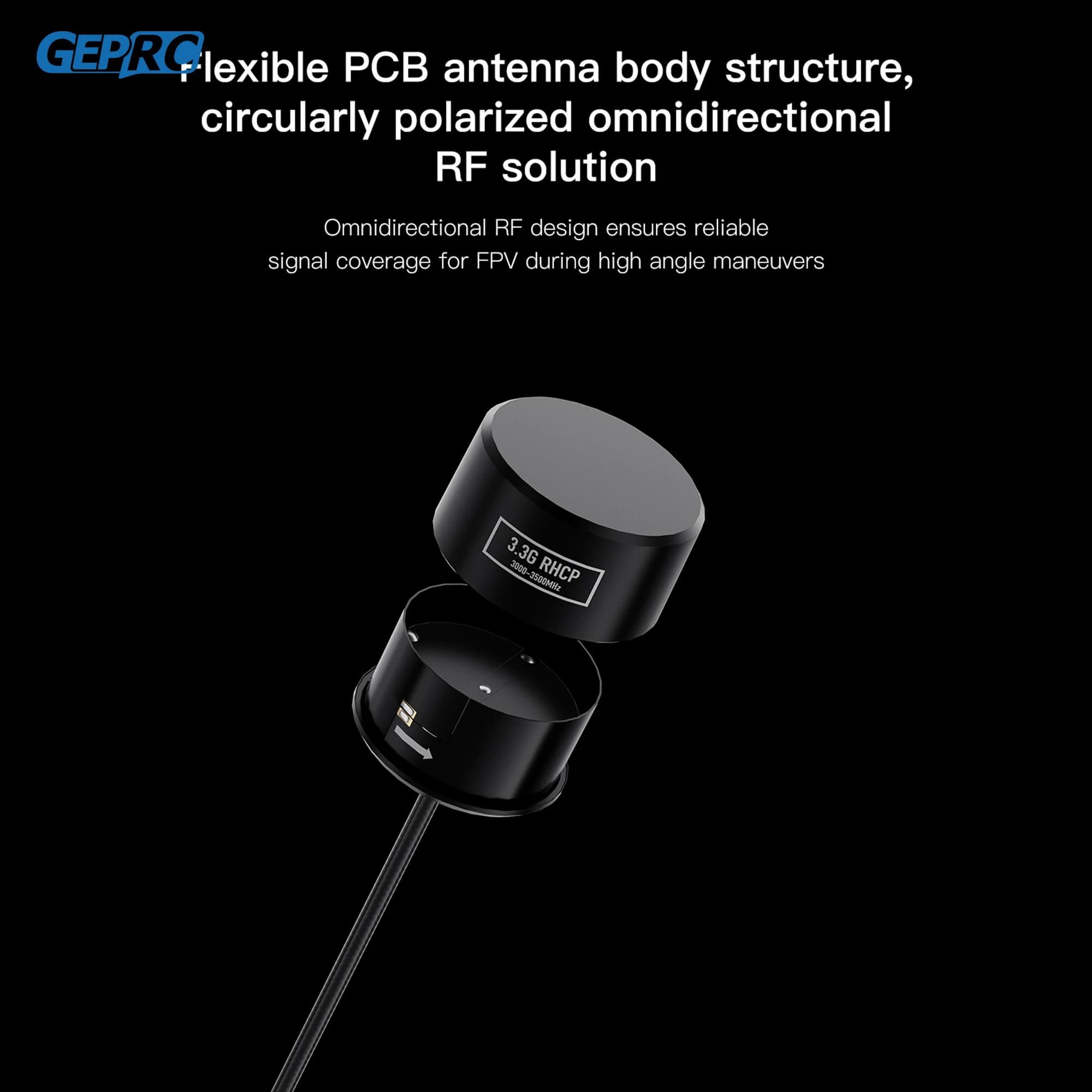 GEPRC MATEN 3.3G 3W VTX PRO Antenna Input Voltage for 40 Channels Long Range Flight DIY RC FPV Quadcopter Freestyle Drone Parts 5