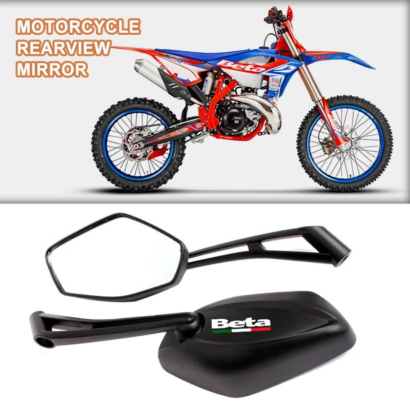 2pcs Wide Angle Motorcycle Rear View Mirrors Handlebar Rearview For Beta Evo rr 250 Racing Enduro Xtrainer fpv pavo20 pro 5in1 - 1