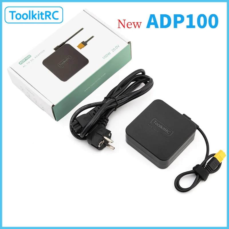 ToolkitRC ADP100 Power Supply Unit Adapter For Rc FPV Car Lipo LiHV NiMh Battery Balance Charger XT60 Output - 1