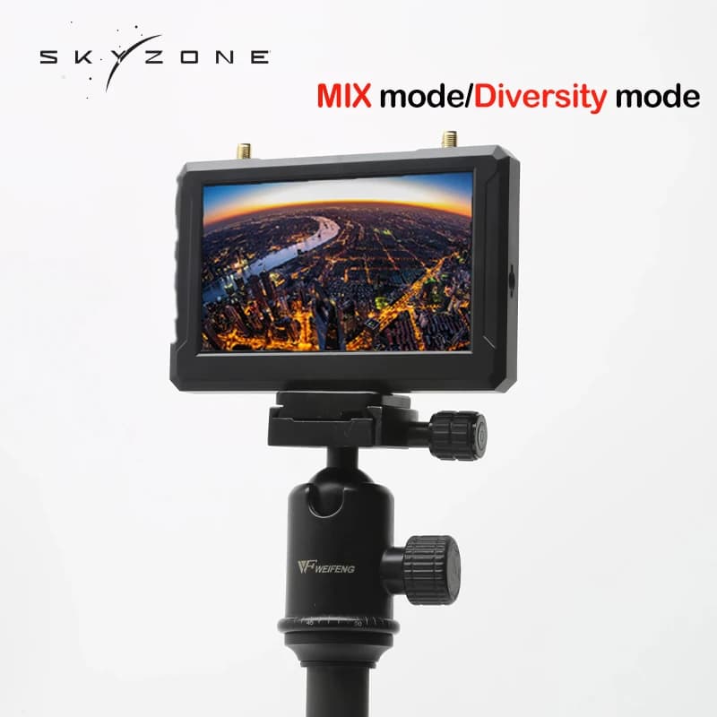 SKYZONE 5.8Ghz 48 CH 5 Inch FPV Monitor with DVR Build-in Battery 800*480 For Racing Plane RC Quadcopter FPV Multicopter Part - 1