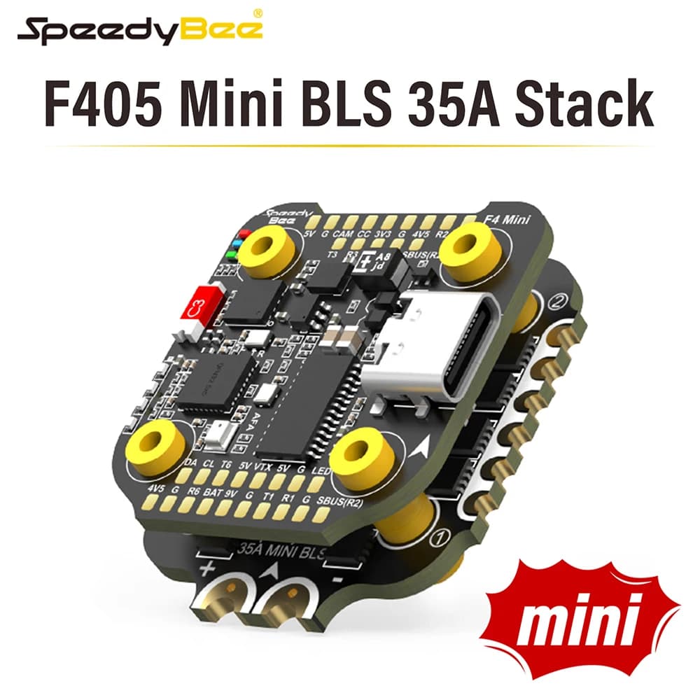 SpeedyBee F405 Mini Stack Flight Controller FC BLS 35A V2 3-6S 20x20 4-in-1 ESC - 1