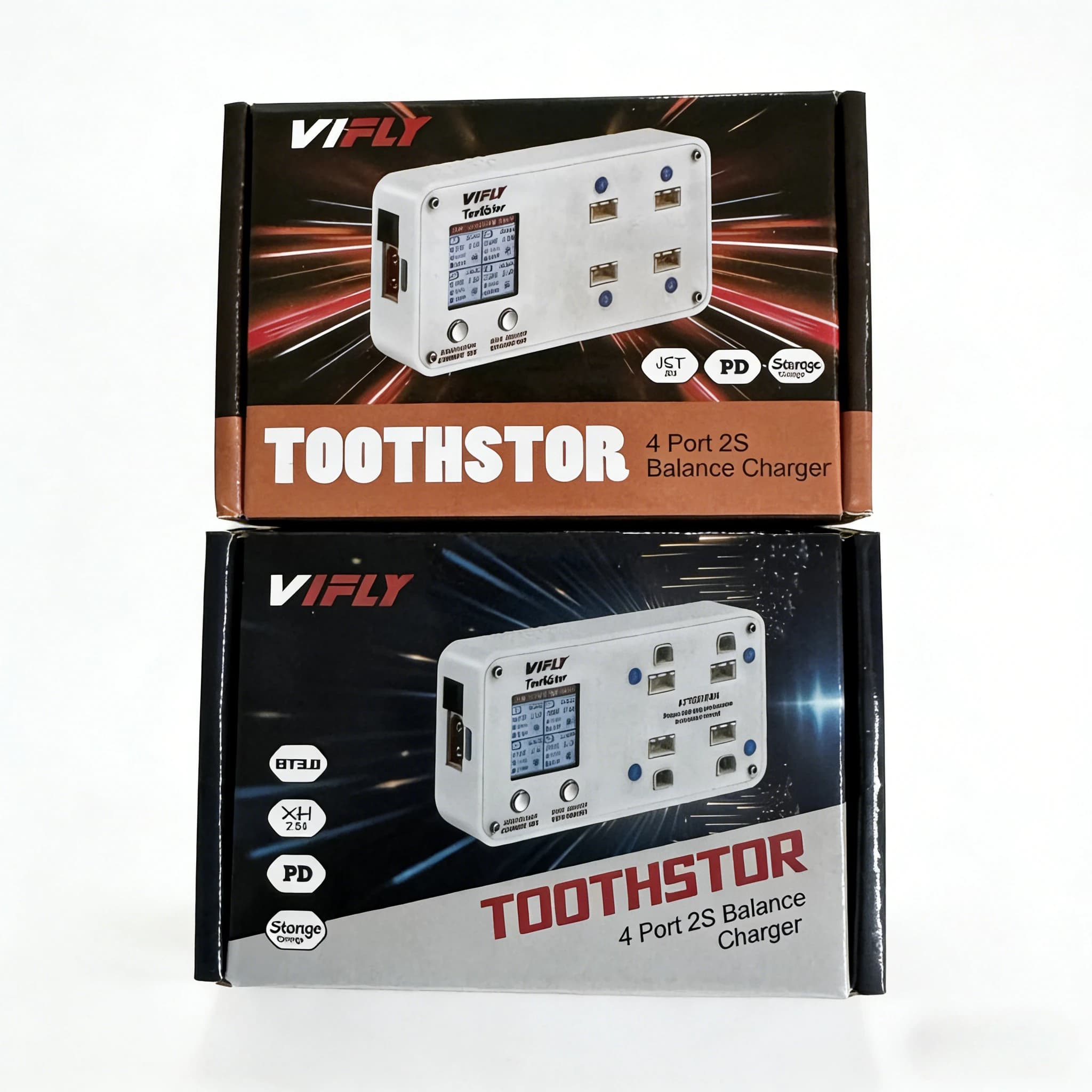 VIFLY ToothStor 2S LiPo Battery Charger 1.5A Output USB-C PD XT60 DC for Whoop Drone - 1