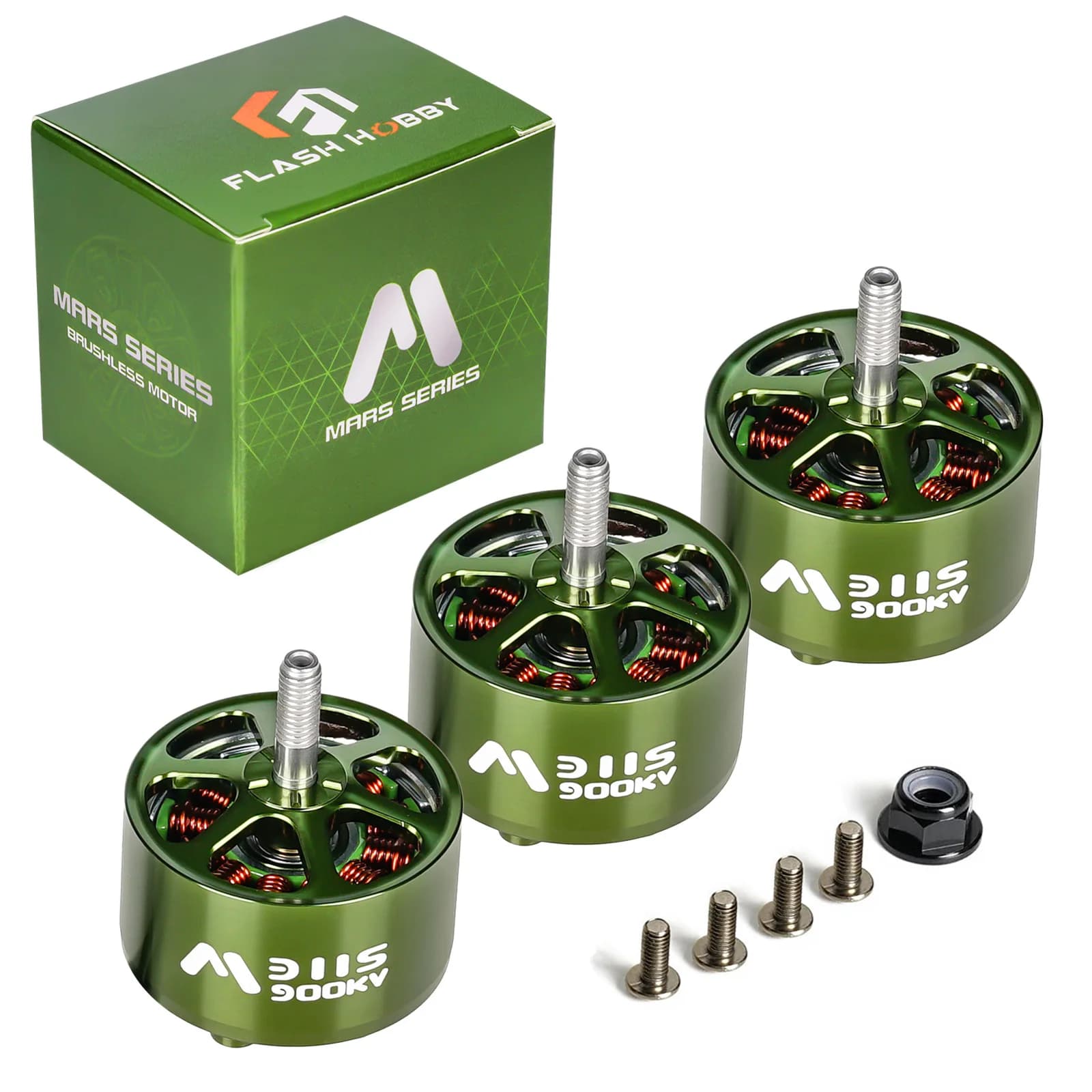 4pcs FLASHHOBBY Mars M3115 Brushless Motor 3-6S LIPO 900KV Motor For FPV Drone - 1