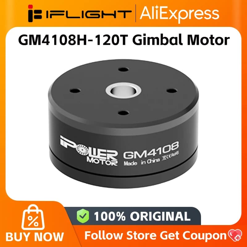 iFlight iPower GM4108H-120T Gimbal Brushless Motor with 8mm Hollow Shaft Lidar - 1