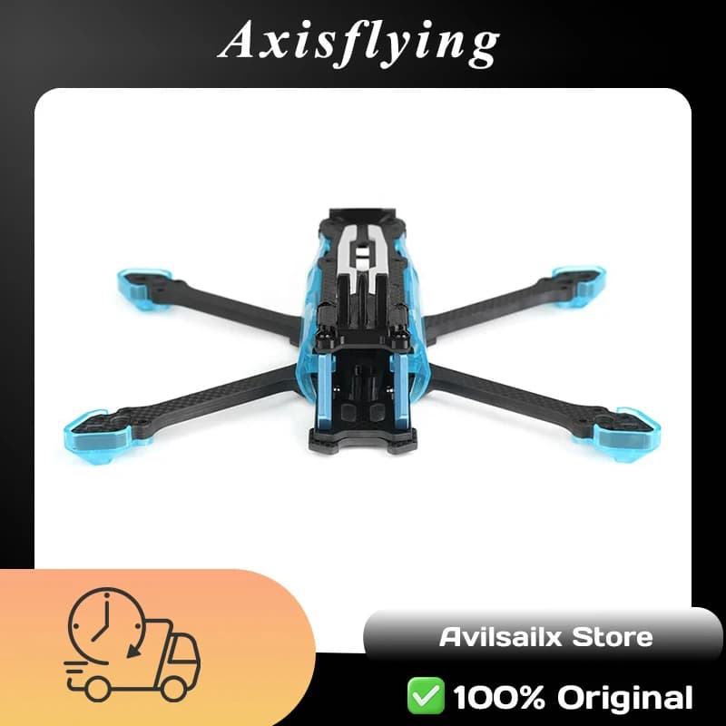 Axisflying Manta 5 SE V2 Kit, 5 Inch Squashed X FPV Racing Freestyle Drone Frame for Long Range & Acro Flying - 1