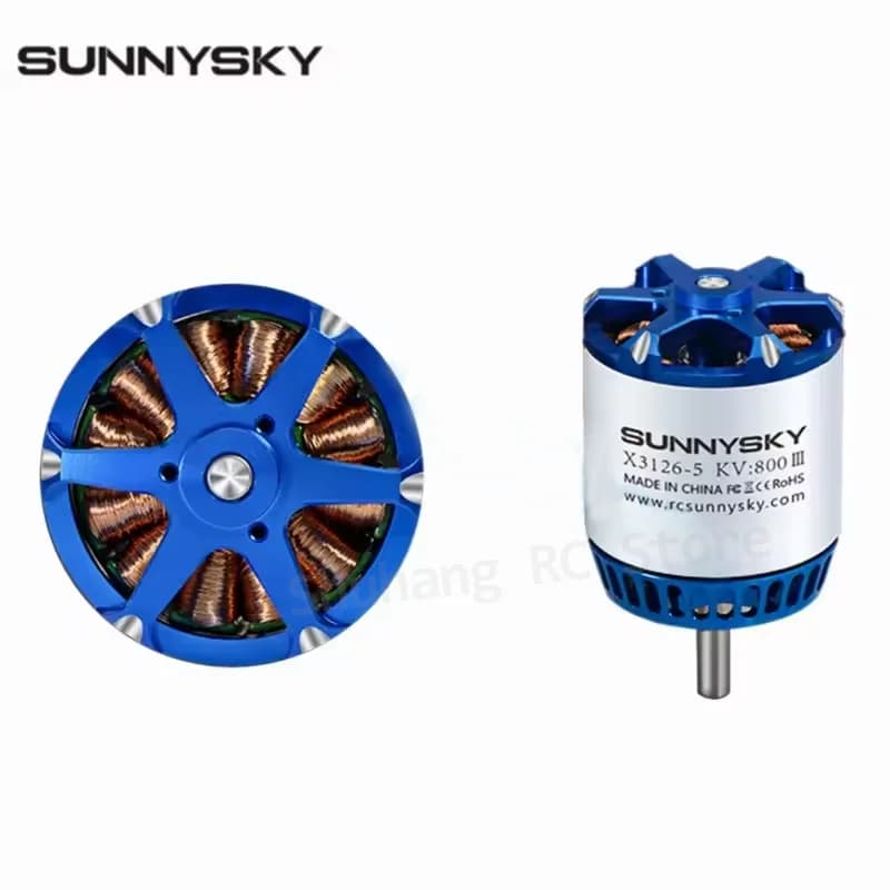 SunnySky X Series X3126 550KV/760/800KV Brushless Motors 3-6S No-load current 1.1A 1.6A 1.9A for RC Drones Fixed Wing Helicopter 4