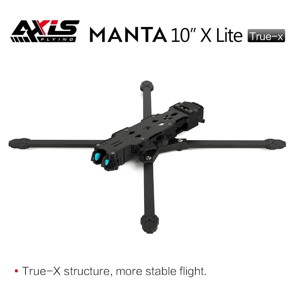 Axisflying MANTA10" Lite 10inch FPV Freestyle Drone Ture X Frame Kit 402mm Wheelbase T700 Carbon Compatible 10inch Propeller - 1