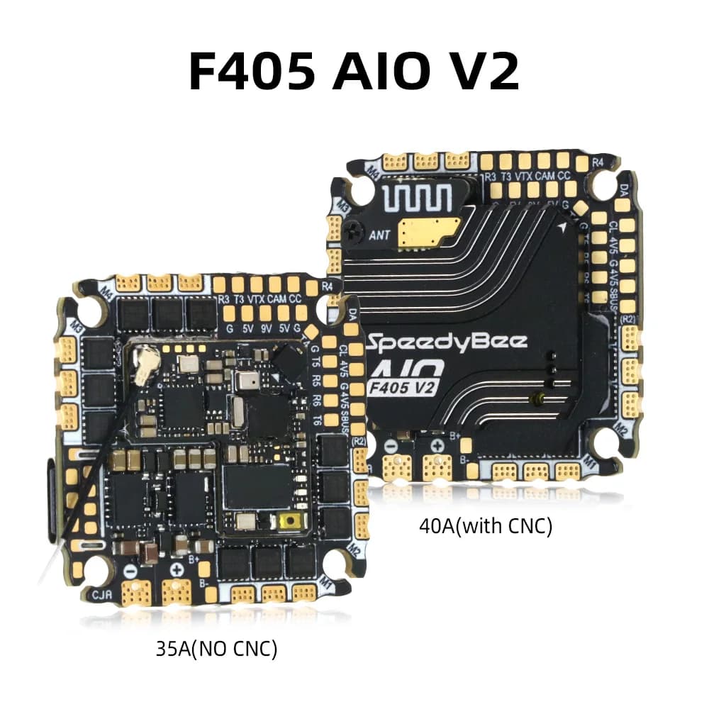 SpeedyBee F405 AIO V2 35A without CNC / 40A with CNC 25.5x25.5 3-6S Flight Control and ESC Integrated for Aircraft - 1