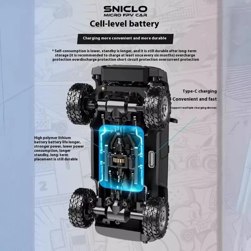1/43 SNICLO Enano8031 Rc Cars Simulation Climbing Car Fpv First Person Vision Desktop Remote Control Car Mini Gift Boys Toys 6