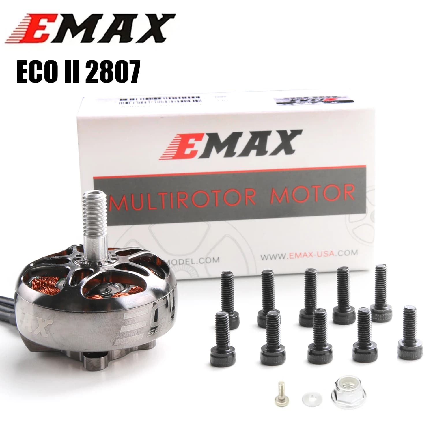 1Pcs/2Pcs/4Pcs 3-6S EMAX ECOII 2807 1300KV Brushless Motor for FPV Racing Long Range RC Drone DIY Part EMAX Eco ii Series - 1