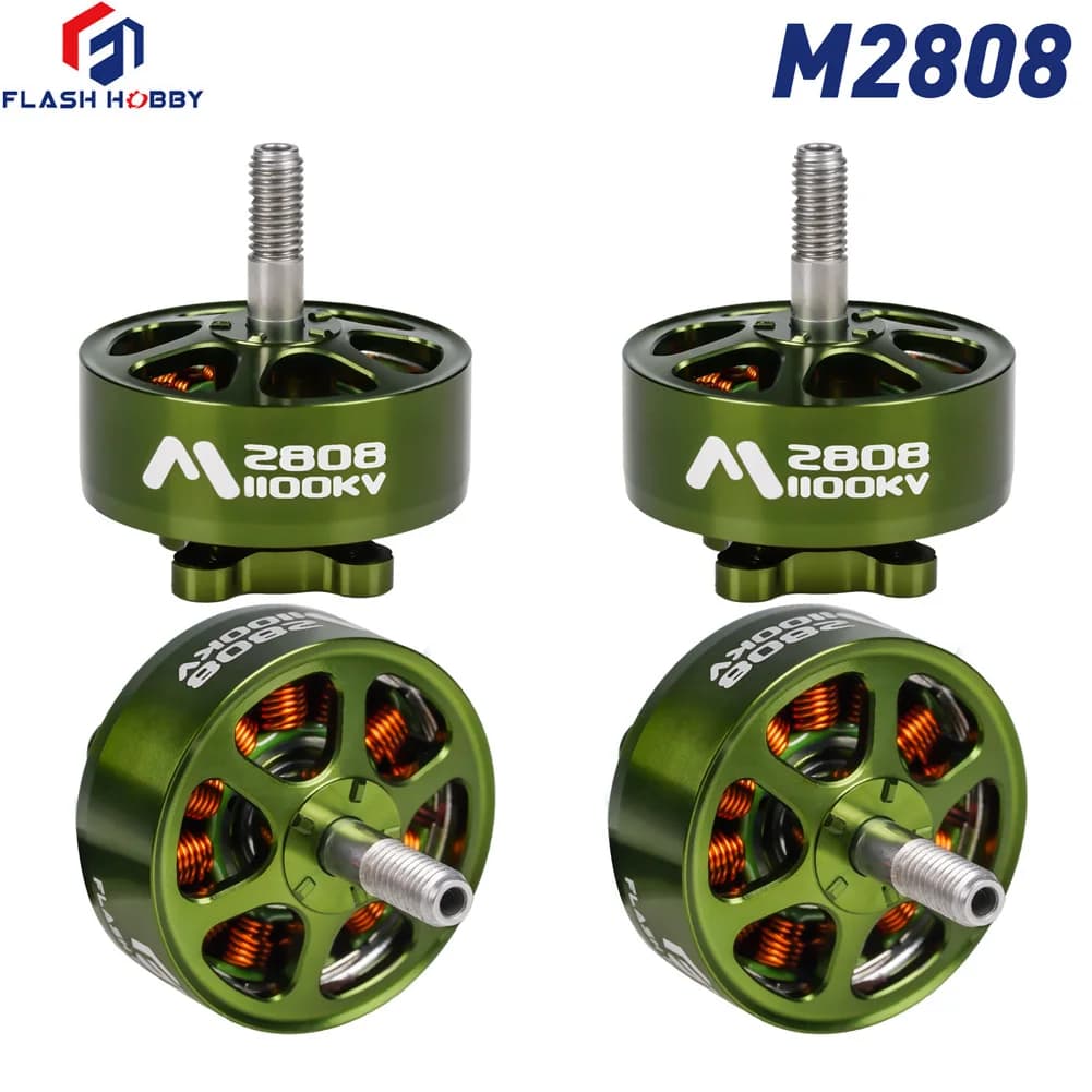 4PCS Flashhobby M2808 2808 1100KV 3-6S High Speed Brushless Motor for Long Range RC FPV Racing Drone - 1