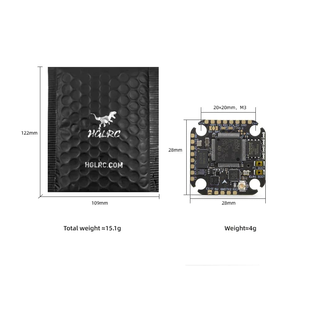 HGLRC SPECTER F722 Lite ICM42688 Gyro Integrated ELRS 2.4G Receiver Flight Controller - 1