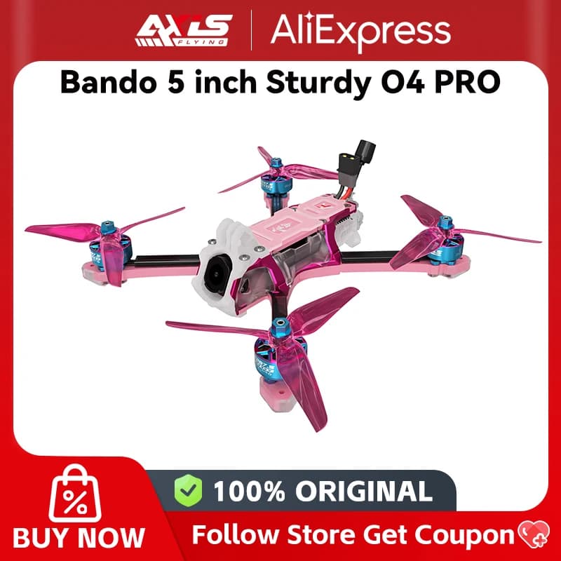 Axisflying Bando 5 inch FPV O4 Pro Sturdy Racing Drone Freestyle GPS H743 Pro FC BANDO 2207.5 1960KV (6S) Frame True X - 1