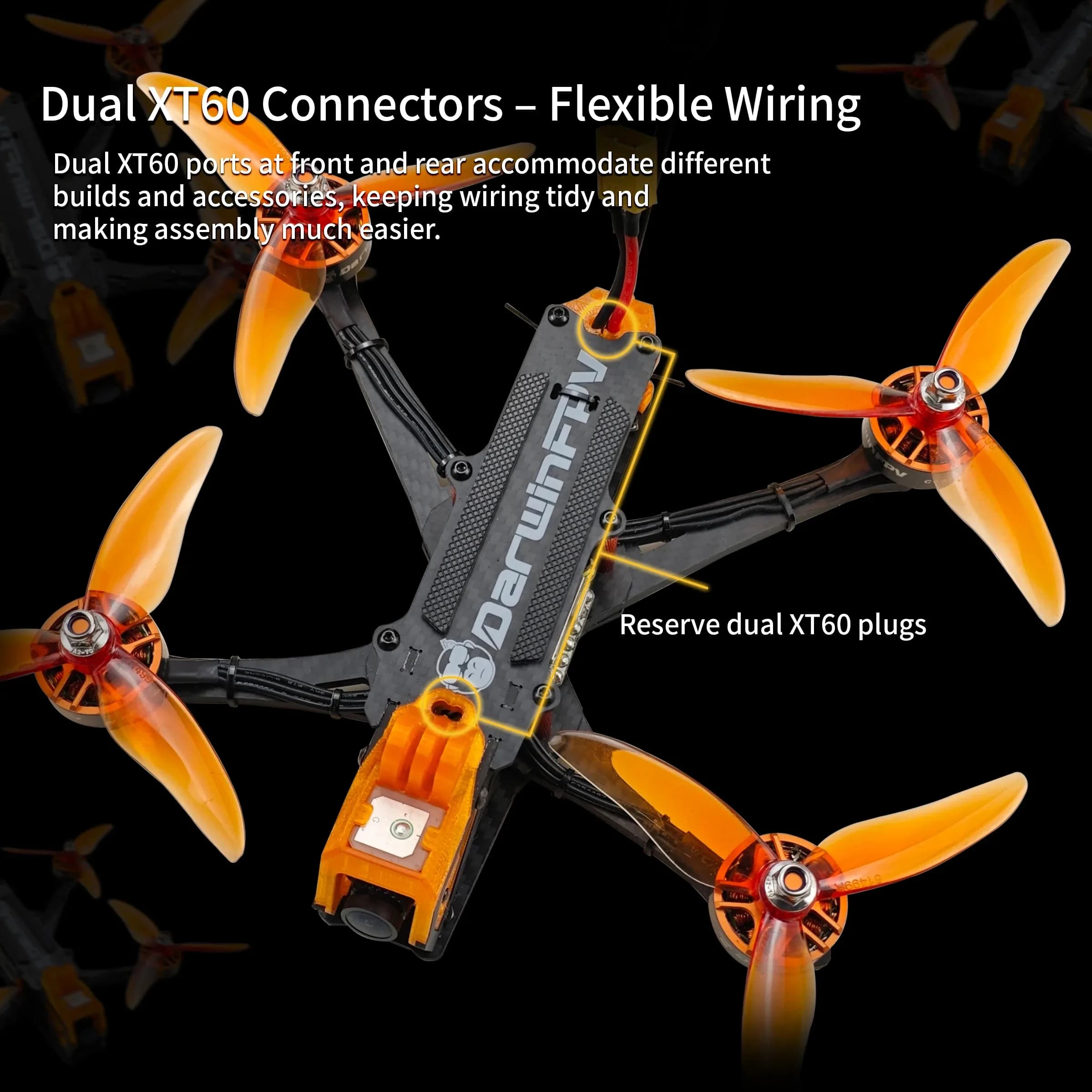 DarwinFPV NEW ApeStyle D5/X5 FPV Drone For 6S 1500mAh 120C XT60C/4000mAh 120C 10C 60C Battery DarwinFPV2507-1800KV Motor FPV