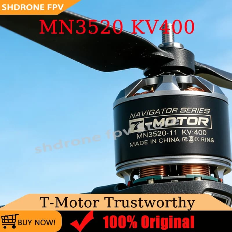 T-MOTOR MN3520 KV400 Brushless Motor 4-8S LiPo 1140W Max Power 38A Max Current High Quality for RC Drone Multicopter UAV - 1