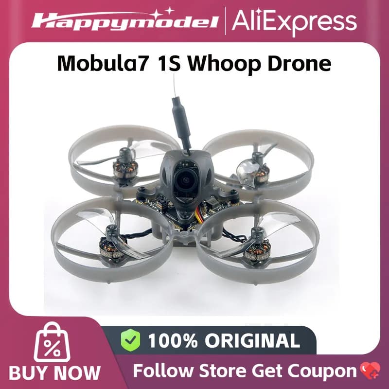 Happymodel Mobula7 Mobula 7 1S 75mm Micro FPV Whoop RC FPV Racing Drone with 5.8G Openvtx 400mW VTX Caddx Ant Camera RS0802 - 1