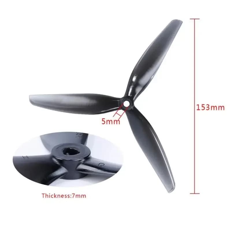 2pairs HQprop HQ 7X4X3 7040 Propeller 7*4 3-Blade Prop CW & CCW for RC FPV Freestyle 7inch Long Range Drones DIY Parts 3