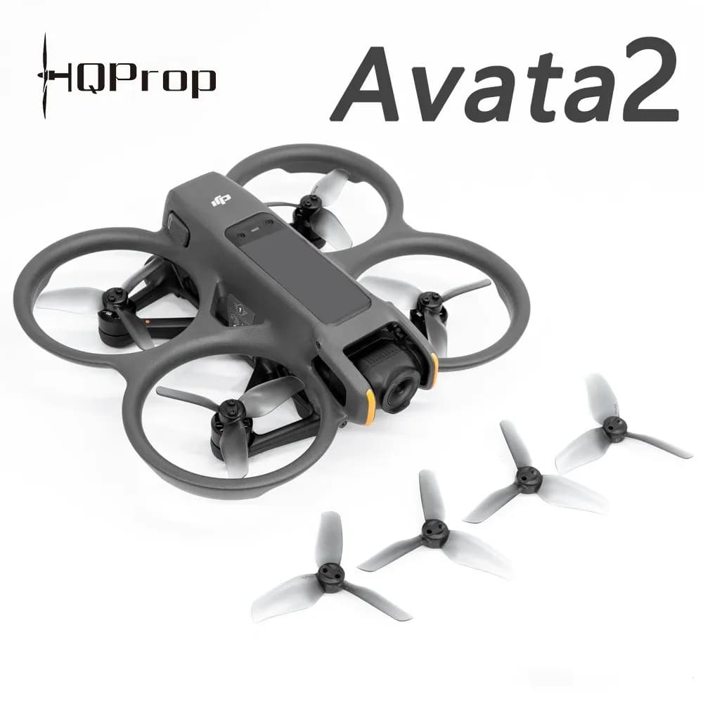 HqProp 3X3X3 Propeller 3Inch 3-Blade Prop Grey Poly Carbonate compatible DJI Avata 2 FPV Drone Parts - 1