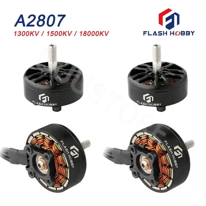 4pcs FLASHHOBBY A2807 2807 6S 1300KV 5S 1500KV 4S 1800KV Brushless Motor for FPV Freestyle 7inch Long Range LR7 Drone Model - 1