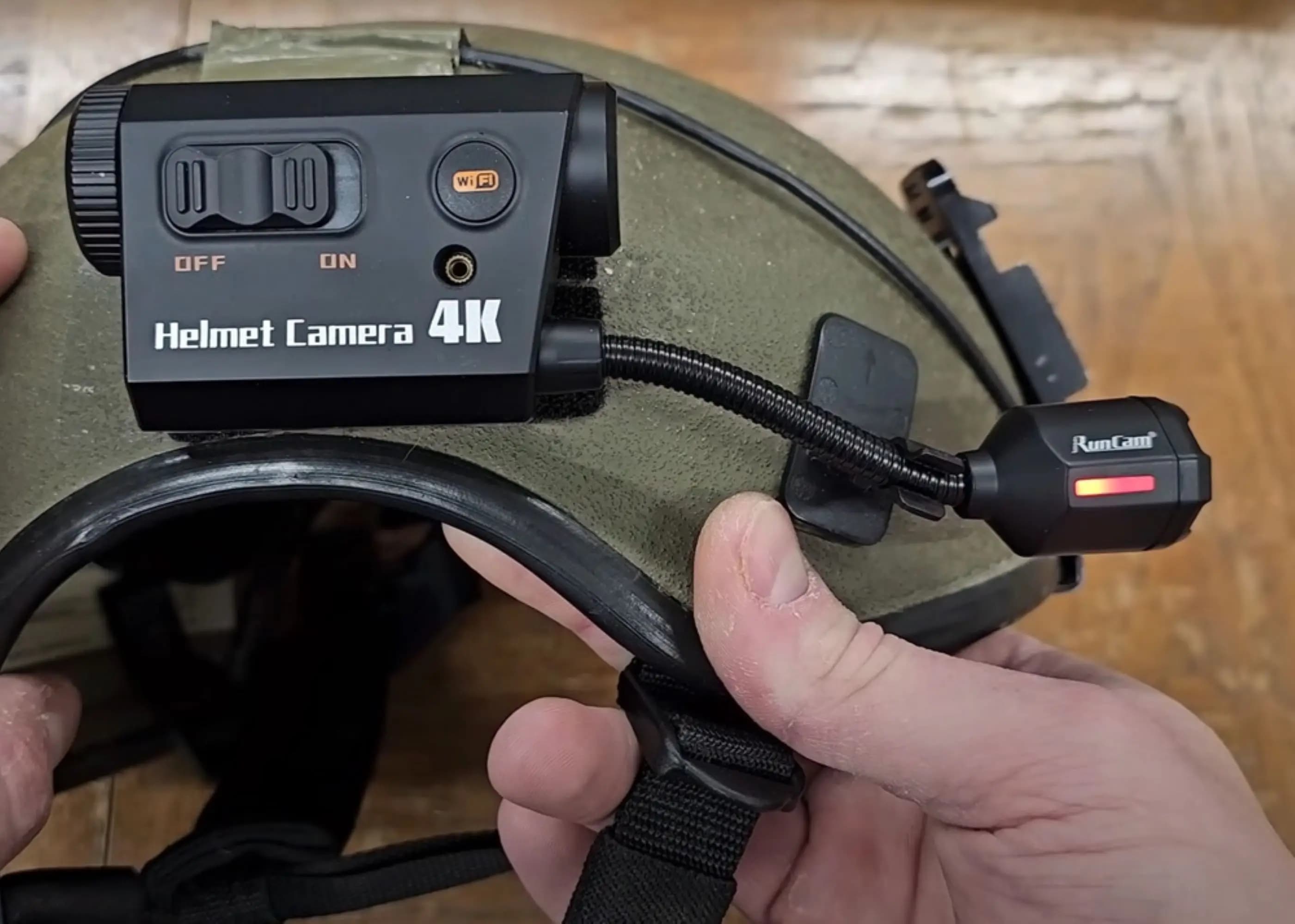 RunCam Helmet Camera 4K Face Mask Recorder Airsoft Recording Long Battery Life 1920*1080 60fps Built-in Wifi - 1