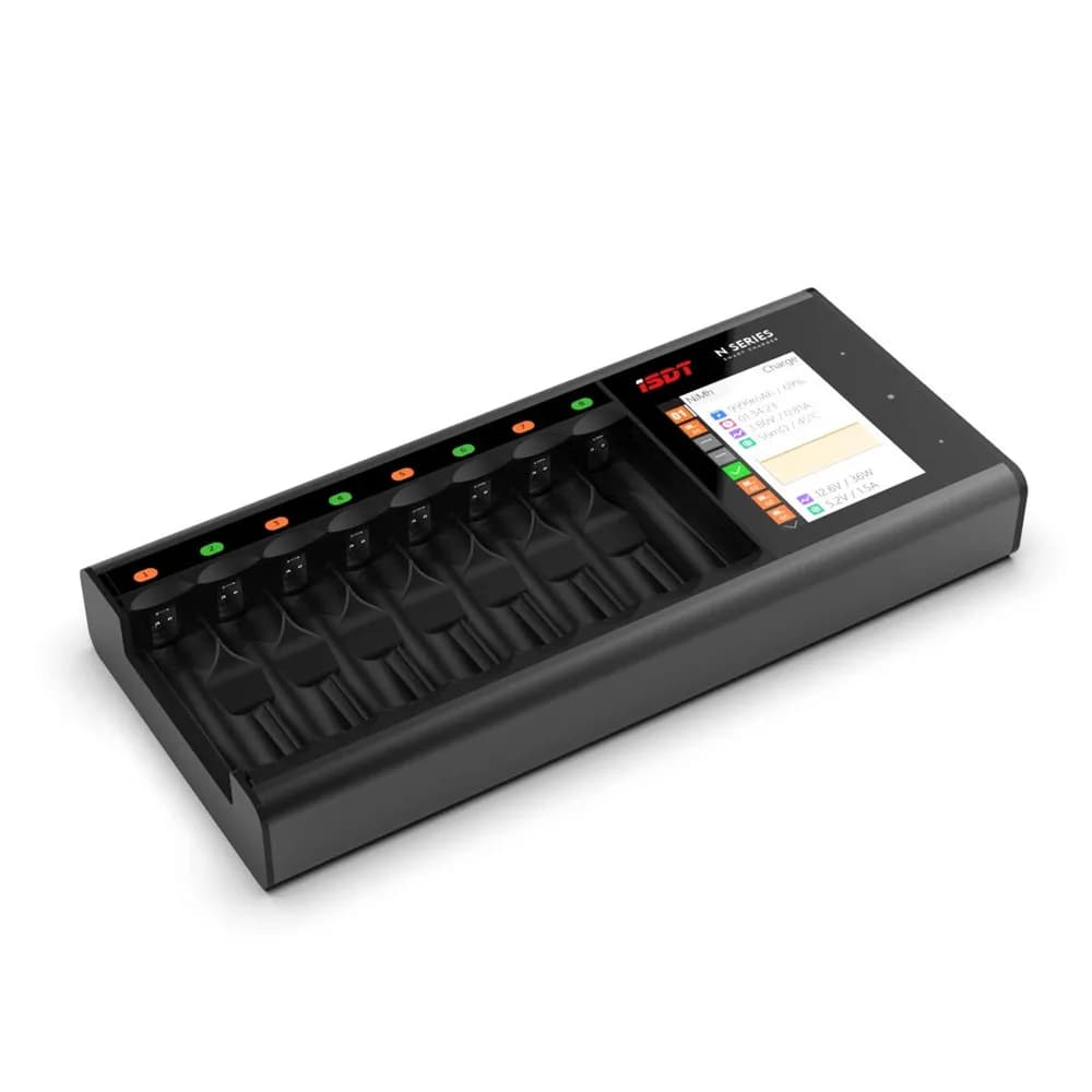 ISDT 8 Slots Fast Smart Charger for AAA AA Battery LiIon LiHv Life NiMh Nicd Nizn USB Type-c Charger Discharger LCD Display 3