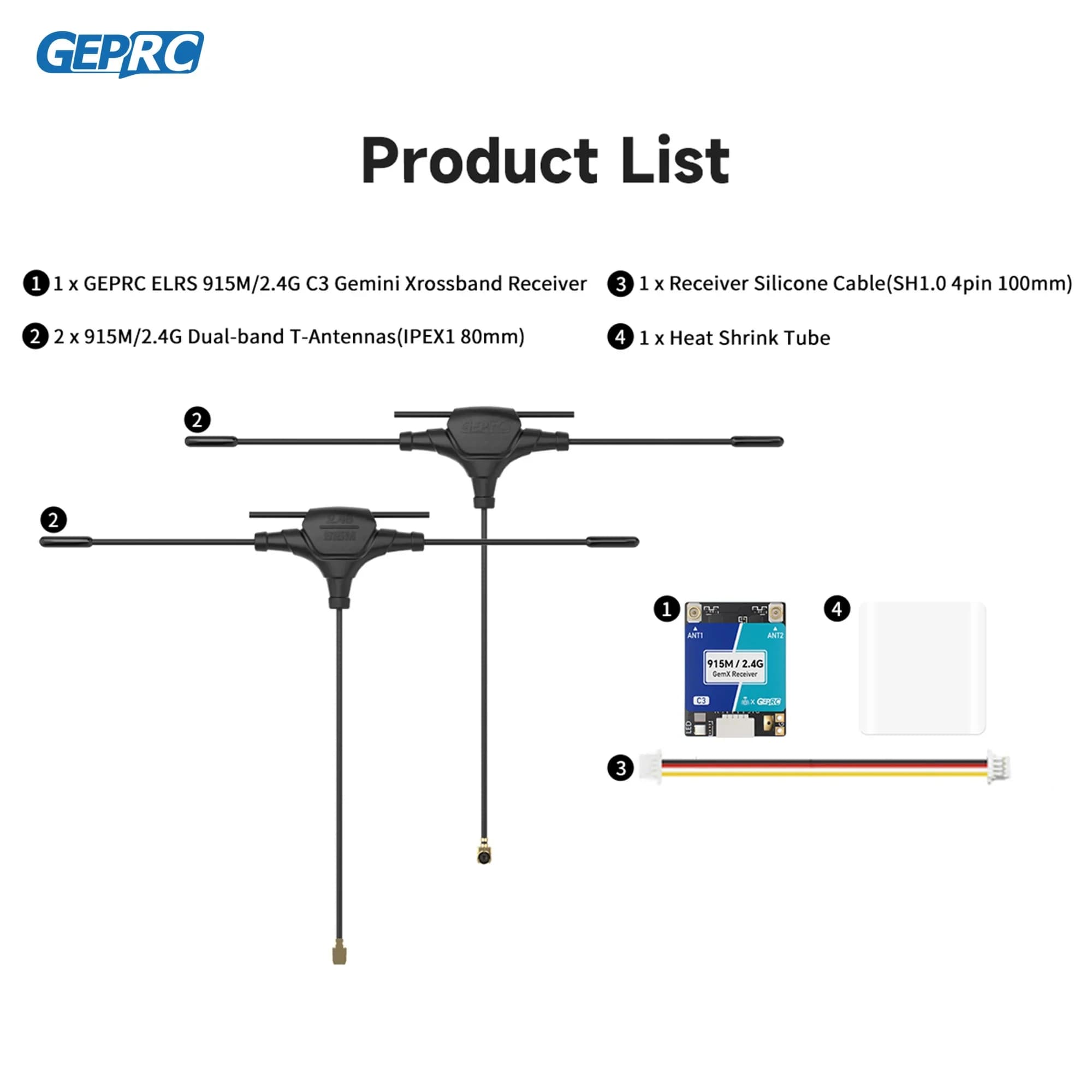 GEPRC ELRS 915M 2.4G C3 Gemini Xrossband Receiver TX Module Dual-RF Chip 1000Hz for FPV Long Range Freestyle Drone 5
